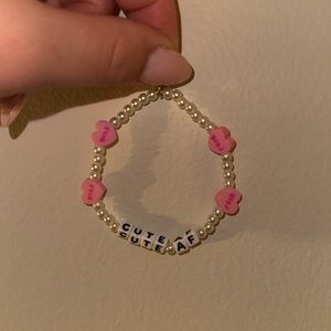 Little Words Project “Cute AF” Pearl Beaded Bracelet
